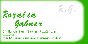 rozalia gabner business card